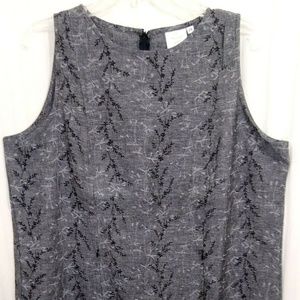 Breastfeeding Nursing Dress Gray Black Vine Sz XL